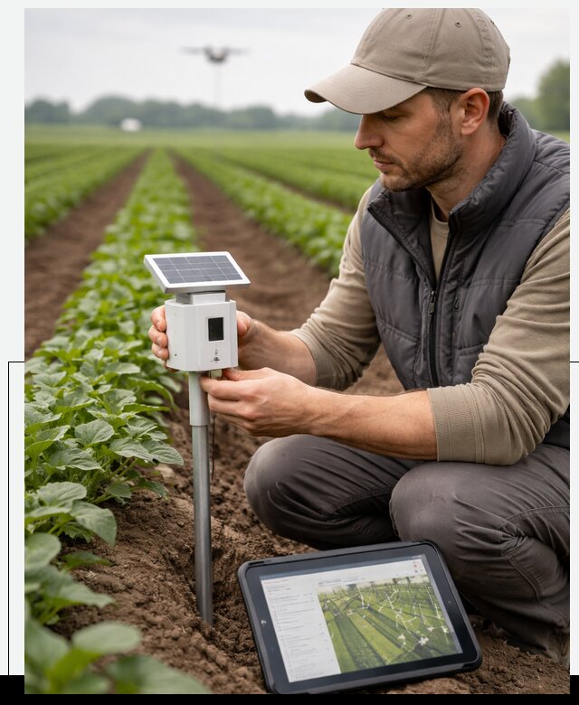 IoT мониторинг сельскохозяйственных полей и контроля в Назрани